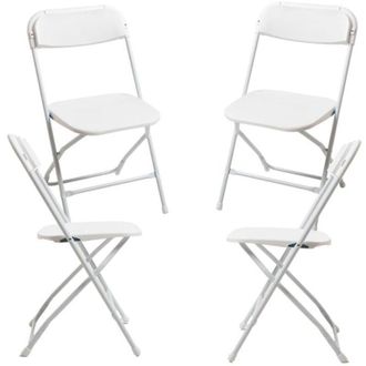 Regalos Miguel Regalos Miguel - Sillas Plegables - Pack 4 Sillas Dona Plegable - Blanco