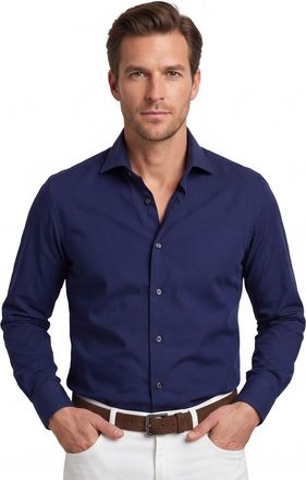 John Miller overhemd donkerblauw normale fit