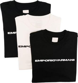 Emporio Armani Mens Logo T-Shirt -3 Pack