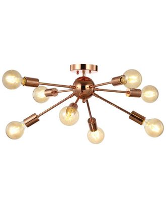 Jonathan Y Designs Jonathan Y Copper 30.5In 8-Light Sputnik Metal Led Flush-Mount