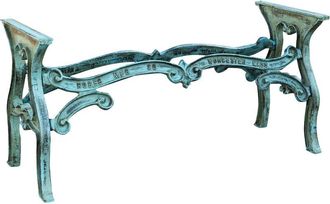 Biscottini International Biscottini - Base gambe tavolo da giardino Struttura in ferro pieno e ghisa, ideale per interno ed esterno Piani pietra marmo vetro legno