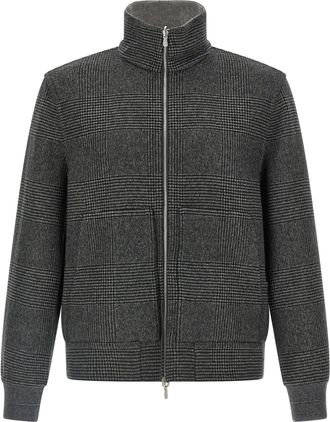 Brunello Cucinelli Cashmere Reversible Bomber Jacket Puffer Jackets Gray