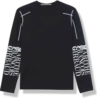 Marith&eacute; + Fran&ccedil;ois Girbaud Mens Long Sleeve Graphic Shirt In Black