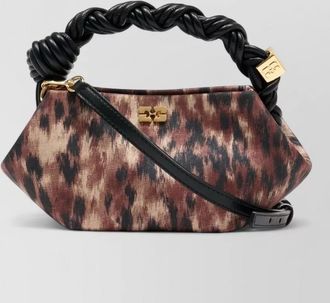 Ganni bou mini printed taffeta shoulder bag