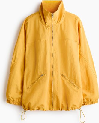 H&M Oversized Nylonjacke - Gelb