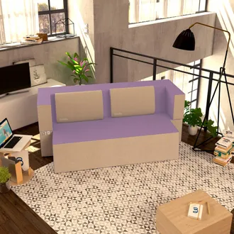 Baldiflex Divano Morbido Convertibile In Letto Matrimoniale Color Lilla Praticho - Baldiflex