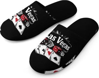 Generic Las Vegas Nevada Dices Cards Mens House Slippers Slip Indoor Slipper On Shoes Warm Outdoor