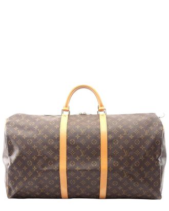 Louis Vuitton Brown Monogram Canvas Keepall 60 (Authentic Pre-Loved)