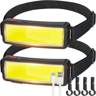OEM Linterna Frontal Led Recargable Por Usb, Luz Cob Impermeable, Foco - Mantenimiento Y Construcci&oacute;n De Autom&oacute;viles - Luz De Trabajo Para Casco - Ciclism