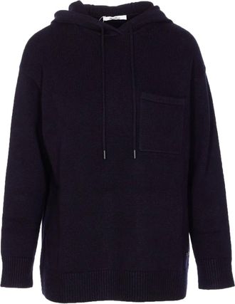 Max Mara Maglione con cappuccio e taschino applicato - Nero