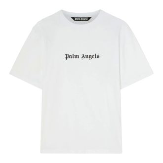 Palm Angels T-Shirts, male, White, Size: XL Cotton Unisex T-shirt Regular Fit