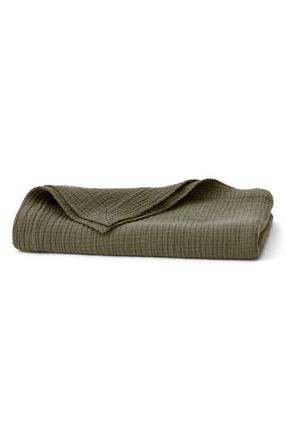 Boll & Branch Dream Throw Blanket in Pine at Nordstrom