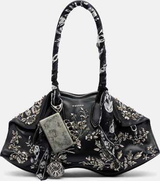 Alexander McQueen Manta Medium embellished leather shoulder bag