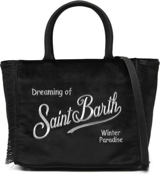 MC2 Saint Barth Borsa tote con frange - Nero