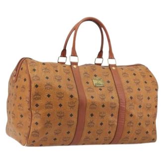 MCM Pre-owned Boston Bag - Dames - Pre-owned - Bruin - Maat: ONE Size Leer