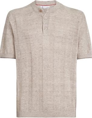 Brunello Cucinelli Henley collar T-shirt in Sand at Nordstrom, Size 56 It