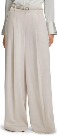 Reiss Isla High Waist Wide Leg Pants in Champagne at Nordstrom Rack, Size 10 Us / 14 Uk