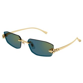 Cartier Sunglasses, unisex, Yellow, 56 MM, Stylish Sunglasses for Chic Look