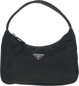 Prada Hobo Tessuto Black Nylon Handbag (Pre-Owned)