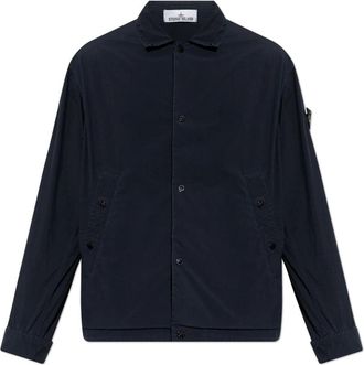 Stone Island Lichtgewicht Jack Met Kraag - Heren - Jassen - Blauw - Maat: L Leer