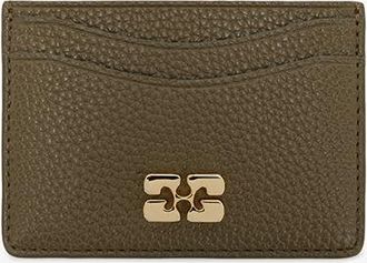 Ganni Green Bou Card Holder in