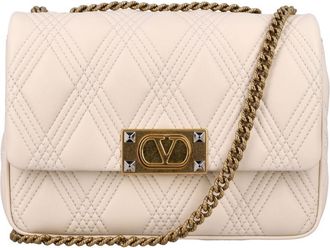 Valentino Garavani Off White Quiltied 67 Medium Shoulder Bag