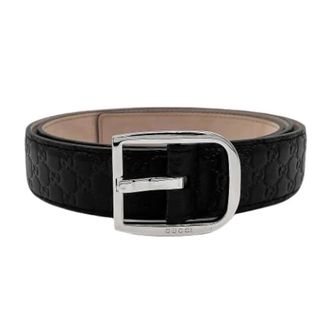 Gucci Pre-owned Belts, male, Black, Size: ONE SIZE Pre-owned Vintage Leather Belt