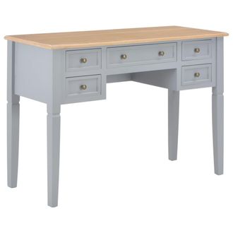vidaXL Escritorio De Madera Gris 109,5x45x77,5 Cm Vidaxl