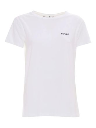 Barbour small-logo crew-neck T-shirt - women - Polyester/Cotton - 10 - White