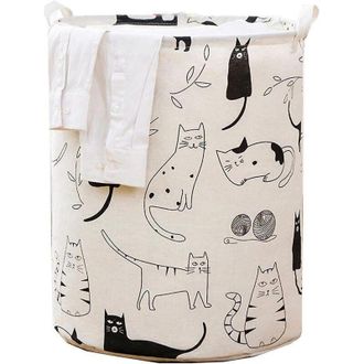 OEM Cesta De Ropa Grande, Plegable E Impermeable (48 X 42 Cm), Cesta De Almacenamiento Para Juguetes Y Ropa (dise&ntilde;o De Gato)