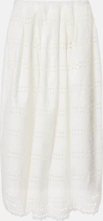 Faithfull The Brand Abajo broderie anglaise midi skirt