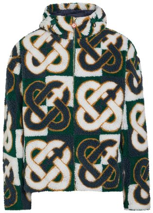 Casablanca Casablanca Logo-monogrammed Hooded Fleece Jacket - Multi Print - XL