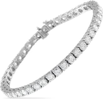 Luxury Bazaar 18K White Gold 9.25ct Diamond Tennis Bracelet MF01-041626