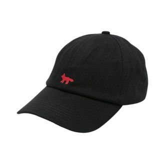 Maison Kitsun&eacute; Fox Head Cap - Heren - Accessoires - Zwart - Maat: M Katoen