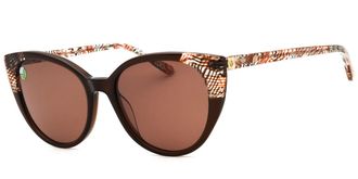 Anne Klein AK7099 200 Womens Sunglasses Brown Size 54