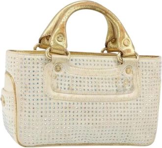Celine Pre-owned Satijnen Handtas - Dames - Vintage Handtas - Beige - ONE Size - Satijn - Vintage