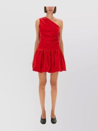 Patou viscose slim-fit one-shoulder mini dress