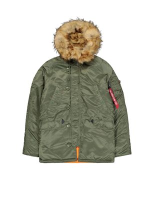 Alpha Industries Winterjacke ALPHA INDUSTRIES N-3B VF 59 Vintage Fit, Herren, Gr. XXL, gr&uuml;n (sage, gr&uuml;n), Obermaterial: 100% Nylon; Futter: 100% Nylon; F&uuml;llung: 100% P