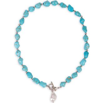 Saachi Beaded Crystal Necklace in Turquoise at Nordstrom Rack