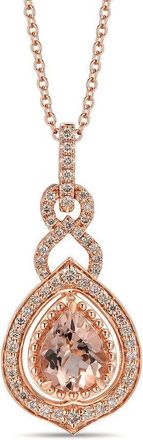 Le Vian Ladies Peach Morganite Necklaces set in 14K Strawberry Gold