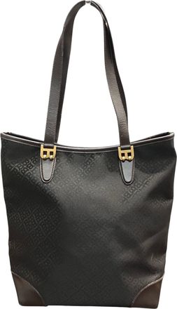 Bally Brown Leather Nylon Tote Bag (Pre-Owned)