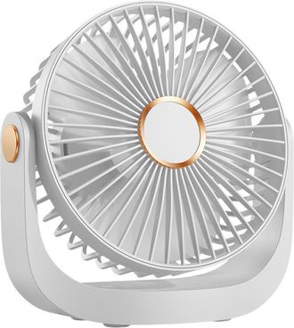 OEM Ventilador De Escritorio Con Luz Nocturna, Ventilador Port&aacute;til Silencioso Con Bater&iacute;a Recargable Por Usb, Rotaci&oacute;n De 360&deg;, 5 Velocidades