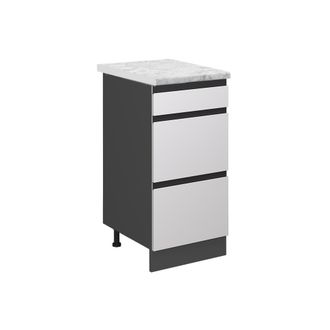 Vicco Mueble Bajo De Cocina R-line, Blanco, 40 Cm Et M&aacute;rmol