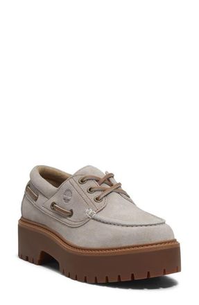 Timberland Stone Street Platform Boat Shoe in Light Purple Suede at Nordstrom, Size 10