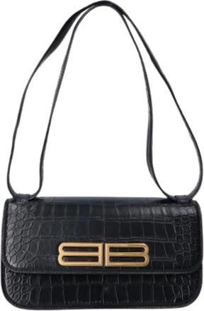 Balenciaga Pre-owned Shoulder Bags, female, Black, Size: ONE SIZE Pre-owned Vintage Shoulder Bag