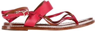 Valentino Womens Leather Thong Ankle Strap Sandal (Authentic Pre-Loved)