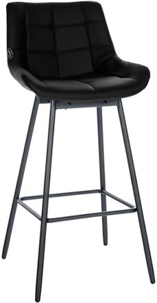 Clp Clp - Taburete De Bar Weston Giratorio Negro Simil Cuero