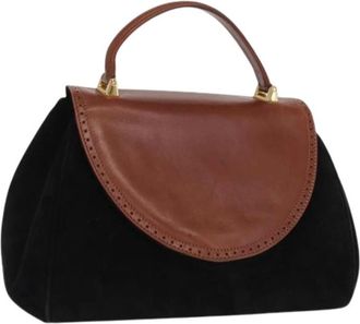 Ferragamo Pre-owned Handbags, female, Multicolor, Size: ONE SIZE Pre-owned Suede Handbag