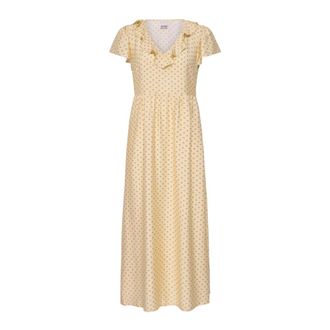 Ichi Vestido Midi Kellina Reed - Dresses - Mujer - Amarillo - 2XL