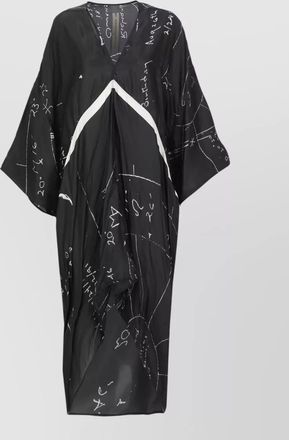 Rick Owens draped long dress kimono sleeves